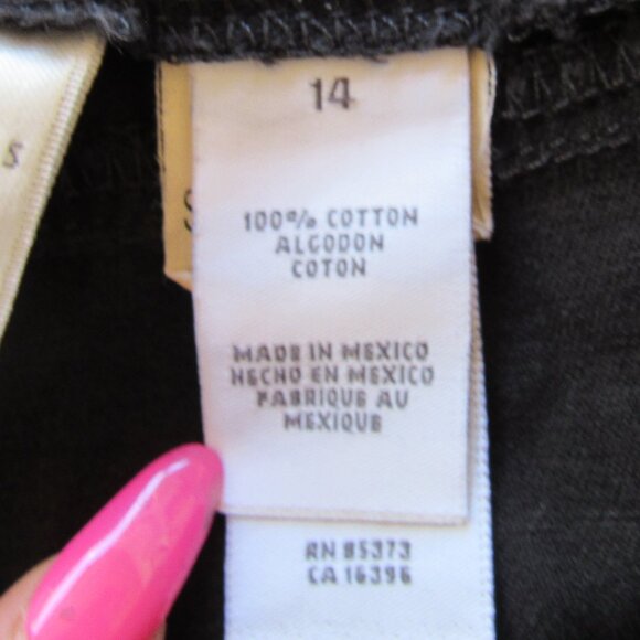 Emma James Women's Black Casual Trousers Pants Flat Front Waistband Size 14 - Picture 6 of 12